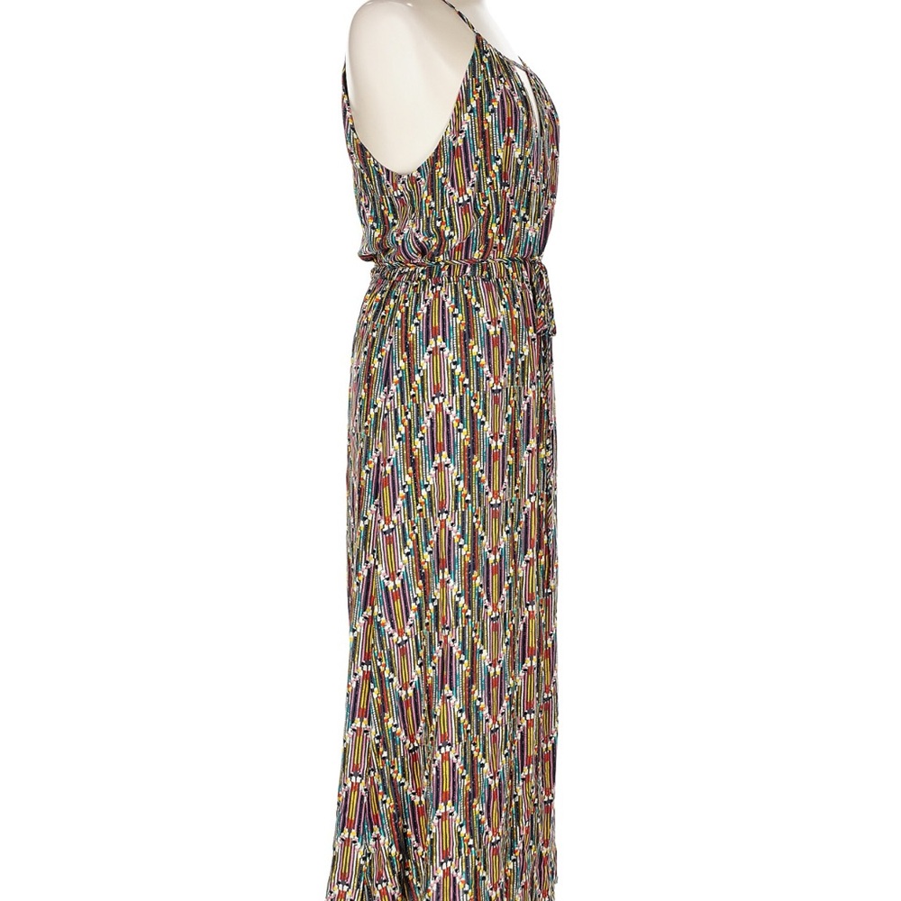 Molly Bracken Brown Tan Sleeveless Halter Maxi Sundress - Picture 3 of 3